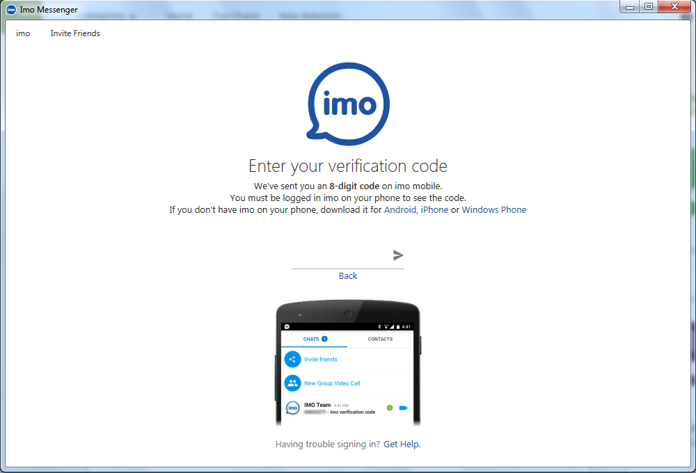 Imo app for windows phone